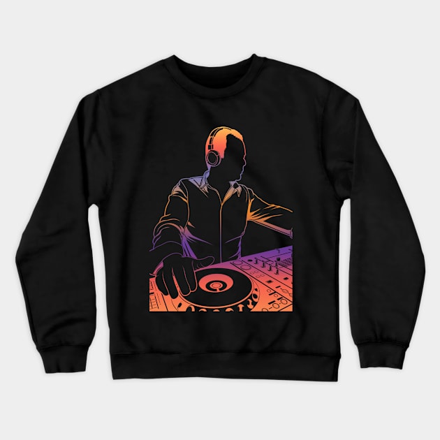 Disc Jockey Crewneck Sweatshirt by Merchment